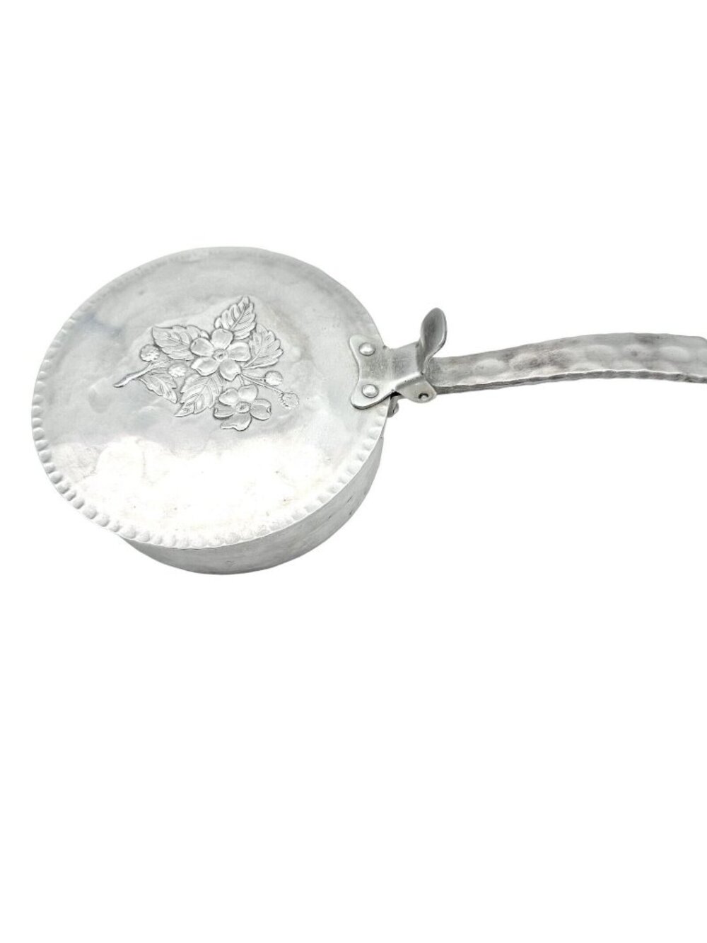 Hand Forged Everlast Metal Silent Butler Tulip Dogwood Design Aluminum Pan 5.5"D